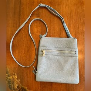 Giani Bernini baby blue crossbody leather purse